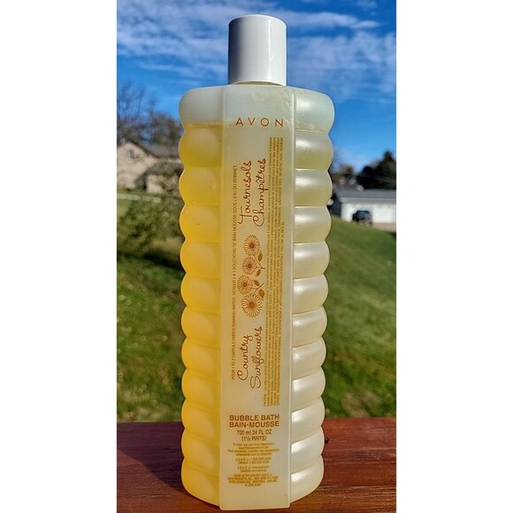 Avon Country Sunflowers Bubble Bath Bain-Mousse Discontinued NOS 24oz New Sealed - Picture 1 of 6